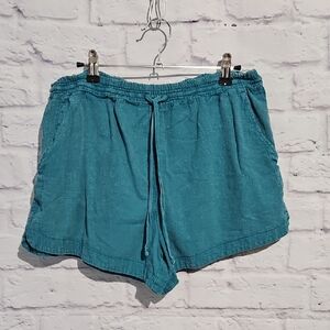 Time and Tru Turquoise Cotton Shorts